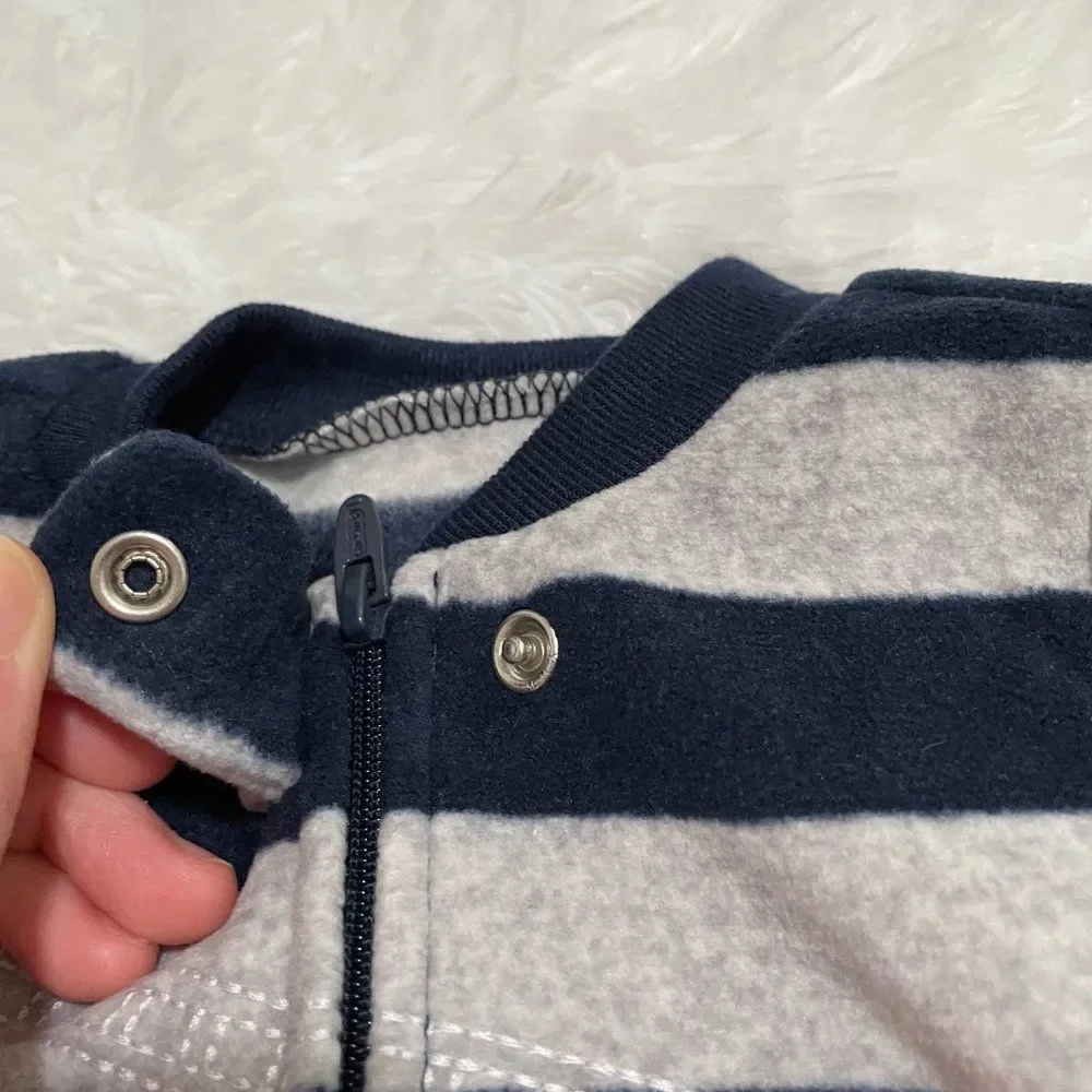3/$10 Baby Carter's Black Striped Onesie Size 3 Months